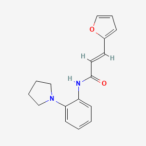 molecular formula C17H18N2O2 B5804998 3-(2-furyl)-N-[2-(1-pyrrolidinyl)phenyl]acrylamide 