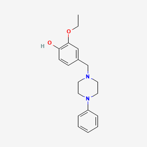 molecular formula C19H24N2O2 B5805028 2-ethoxy-4-[(4-phenyl-1-piperazinyl)methyl]phenol 