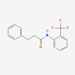 molecular formula C16H14F3NO B5805047 3-苯基-N-[2-(三氟甲基)苯基]丙酰胺 