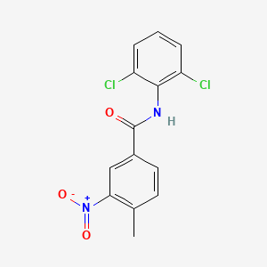 molecular formula C14H10Cl2N2O3 B5805050 N-(2,6-dichlorophenyl)-4-methyl-3-nitrobenzamide 