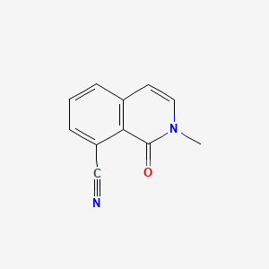 molecular formula C11H8N2O B580507 1,2-二氢-2-甲基-1-氧代异喹啉-8-腈 CAS No. 1374651-57-6