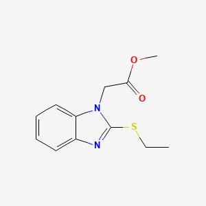 molecular formula C12H14N2O2S B5805081 methyl [2-(ethylthio)-1H-benzimidazol-1-yl]acetate 