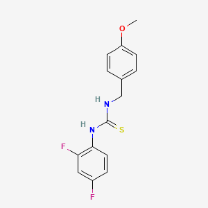 molecular formula C15H14F2N2OS B5805089 N-(2,4-difluorophenyl)-N'-(4-methoxybenzyl)thiourea 