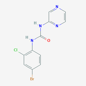 molecular formula C11H8BrClN4O B5805102 N-(4-bromo-2-chlorophenyl)-N'-2-pyrazinylurea 
