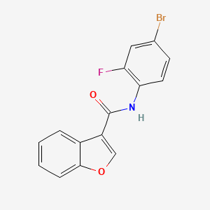 molecular formula C15H9BrFNO2 B5805109 N-(4-bromo-2-fluorophenyl)-1-benzofuran-3-carboxamide 