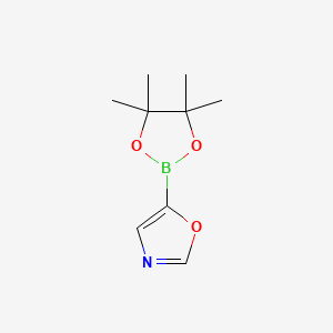 molecular formula C9H14BNO3 B580513 5-(4,4,5,5-Tetramethyl-1,3,2-dioxaborolan-2-YL)oxazole CAS No. 942070-84-0