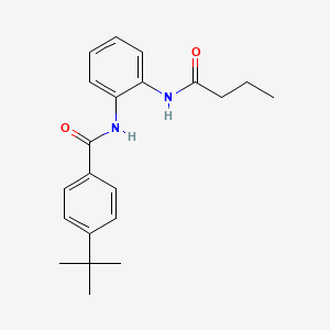 molecular formula C21H26N2O2 B5805130 4-tert-butyl-N-[2-(butyrylamino)phenyl]benzamide 