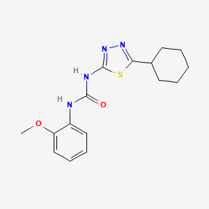 molecular formula C16H20N4O2S B5805138 N-(5-cyclohexyl-1,3,4-thiadiazol-2-yl)-N'-(2-methoxyphenyl)urea 