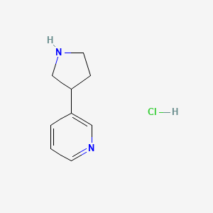 molecular formula C9H13ClN2 B580514 3-(Pyrrolidin-3-yl)pyridine hydrochloride CAS No. 1373253-17-8