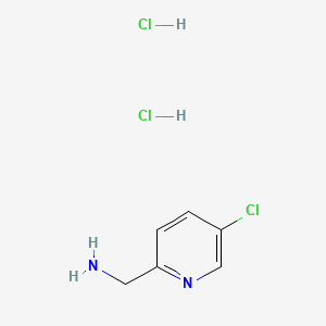 molecular formula C6H9Cl3N2 B580515 (5-Chloropyridin-2-yl)methanamine dihydrochloride CAS No. 1257535-54-8