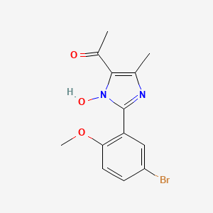 molecular formula C13H13BrN2O3 B5805152 1-[2-(5-bromo-2-methoxyphenyl)-1-hydroxy-4-methyl-1H-imidazol-5-yl]ethanone 