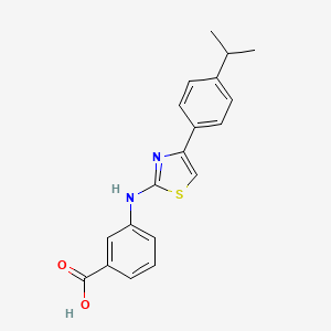 molecular formula C19H18N2O2S B5805158 3-{[4-(4-isopropylphenyl)-1,3-thiazol-2-yl]amino}benzoic acid 