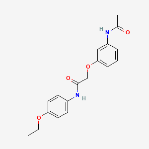 molecular formula C18H20N2O4 B5805163 2-[3-(acetylamino)phenoxy]-N-(4-ethoxyphenyl)acetamide 