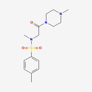 molecular formula C15H23N3O3S B5805179 N,4-dimethyl-N-[2-(4-methyl-1-piperazinyl)-2-oxoethyl]benzenesulfonamide 