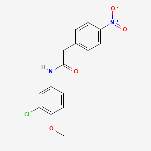 molecular formula C15H13ClN2O4 B5805193 N-(3-chloro-4-methoxyphenyl)-2-(4-nitrophenyl)acetamide 