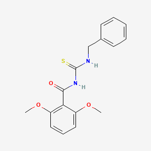 molecular formula C17H18N2O3S B5805244 N-[(benzylamino)carbonothioyl]-2,6-dimethoxybenzamide 