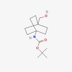 molecular formula C14H25NO3 B580525 叔丁基(4-(羟甲基)双环[2.2.2]辛-1-基)氨基甲酸酯 CAS No. 1333384-43-2