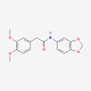 molecular formula C17H17NO5 B5805254 N-1,3-benzodioxol-5-yl-2-(3,4-dimethoxyphenyl)acetamide 
