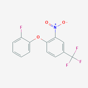 molecular formula C13H7F4NO3 B5805255 1-(2-fluorophenoxy)-2-nitro-4-(trifluoromethyl)benzene 