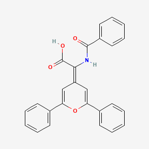 molecular formula C26H19NO4 B5805257 (benzoylamino)(2,6-diphenyl-4H-pyran-4-ylidene)acetic acid 