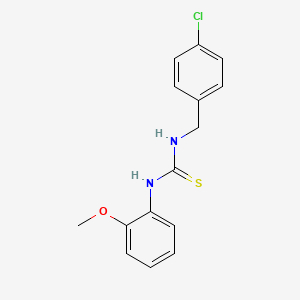 molecular formula C15H15ClN2OS B5805269 N-(4-chlorobenzyl)-N'-(2-methoxyphenyl)thiourea 