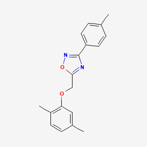molecular formula C18H18N2O2 B5805285 5-[(2,5-dimethylphenoxy)methyl]-3-(4-methylphenyl)-1,2,4-oxadiazole 