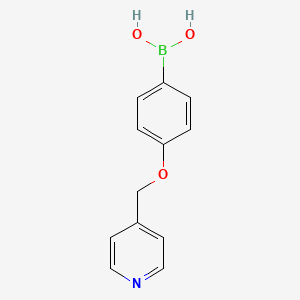 molecular formula C12H12BNO3 B580529 4-(吡啶-4-基甲氧基)苯硼酸 CAS No. 1228181-39-2