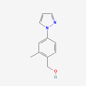 molecular formula C11H12N2O B580530 [2-甲基-4-(1H-吡唑-1-基)苯基]甲醇 CAS No. 1247367-86-7