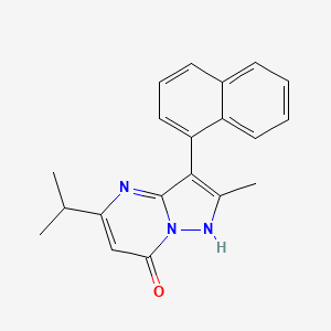molecular formula C20H19N3O B5805309 5-isopropyl-2-methyl-3-(1-naphthyl)pyrazolo[1,5-a]pyrimidin-7(4H)-one 