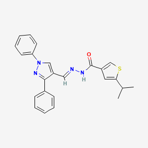 N'-[(1,3-diphenyl-1H-pyrazol-4-yl)methylene]-5-isopropyl-3-thiophenecarbohydrazide