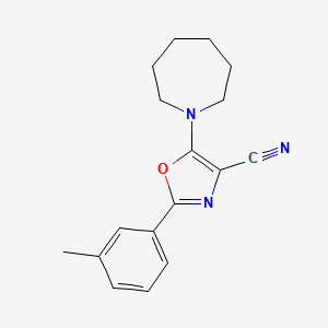 molecular formula C17H19N3O B5805340 5-(1-azepanyl)-2-(3-methylphenyl)-1,3-oxazole-4-carbonitrile 