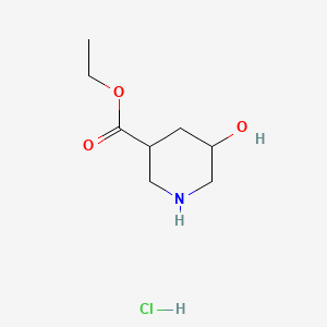 molecular formula C8H16ClNO3 B580536 5-羟基哌啶-3-羧酸乙酯盐酸盐 CAS No. 1207194-49-7