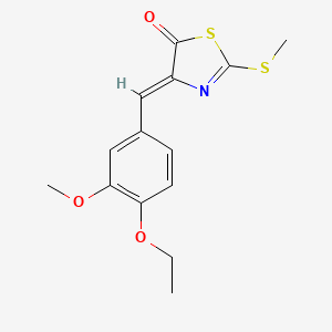 molecular formula C14H15NO3S2 B5805362 4-(4-ethoxy-3-methoxybenzylidene)-2-(methylthio)-1,3-thiazol-5(4H)-one 