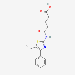 5-[(5-ethyl-4-phenyl-1,3-thiazol-2-yl)amino]-5-oxopentanoic acid