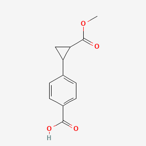 molecular formula C12H12O4 B580537 4-(2-(甲氧羰基)环丙基)苯甲酸 CAS No. 1057107-39-7