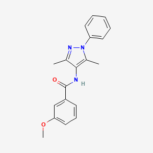 molecular formula C19H19N3O2 B5805372 N-(3,5-dimethyl-1-phenyl-1H-pyrazol-4-yl)-3-methoxybenzamide 