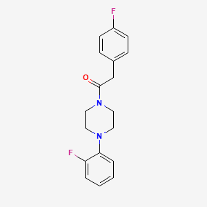 molecular formula C18H18F2N2O B5805373 1-(2-fluorophenyl)-4-[(4-fluorophenyl)acetyl]piperazine 