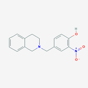 molecular formula C16H16N2O3 B5805385 4-(3,4-dihydro-2(1H)-isoquinolinylmethyl)-2-nitrophenol 
