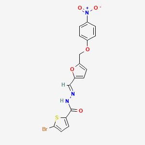 molecular formula C17H12BrN3O5S B5805411 5-bromo-N'-({5-[(4-nitrophenoxy)methyl]-2-furyl}methylene)-2-thiophenecarbohydrazide 