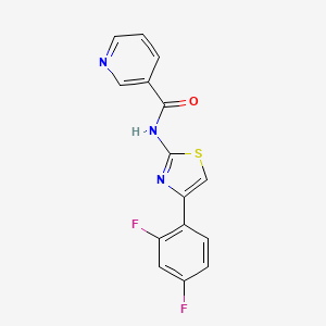 molecular formula C15H9F2N3OS B5805420 N-[4-(2,4-difluorophenyl)-1,3-thiazol-2-yl]nicotinamide 