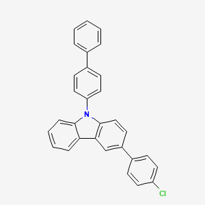 B580544 9-([1,1'-Biphenyl]-4-yl)-3-(4-chlorophenyl)-9H-carbazole CAS No. 1219821-48-3