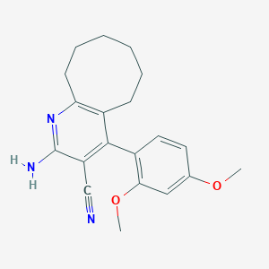 2-amino-4-(2,4-dimethoxyphenyl)-5,6,7,8,9,10-hexahydrocycloocta[b]pyridine-3-carbonitrile