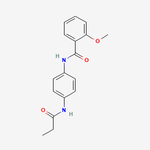 molecular formula C17H18N2O3 B5805478 2-methoxy-N-[4-(propionylamino)phenyl]benzamide 