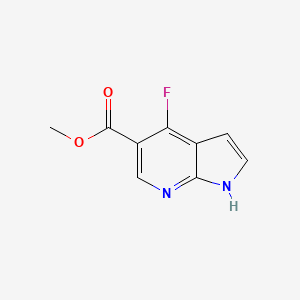 molecular formula C9H7FN2O2 B580551 4-氟-1H-吡咯并[2,3-B]吡啶-5-甲酸甲酯 CAS No. 1234615-74-7