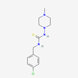 molecular formula C13H19ClN4S B5805515 N-(4-chlorobenzyl)-N'-(4-methyl-1-piperazinyl)thiourea 