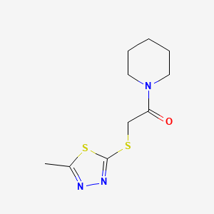 1-{[(5-methyl-1,3,4-thiadiazol-2-yl)thio]acetyl}piperidine