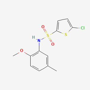 molecular formula C12H12ClNO3S2 B5805534 5-chloro-N-(2-methoxy-5-methylphenyl)-2-thiophenesulfonamide 