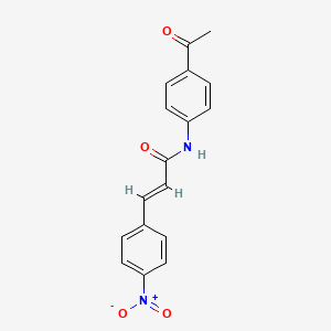 molecular formula C17H14N2O4 B5805540 N-(4-acetylphenyl)-3-(4-nitrophenyl)acrylamide 