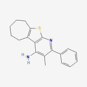 molecular formula C19H20N2S B5805546 3-methyl-2-phenyl-6,7,8,9-tetrahydro-5H-cyclohepta[4,5]thieno[2,3-b]pyridin-4-amine 