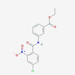 molecular formula C16H13ClN2O5 B5805589 ethyl 3-[(4-chloro-2-nitrobenzoyl)amino]benzoate 